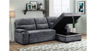 Cyril Gray Chenille Sectional Sleeper Sofa