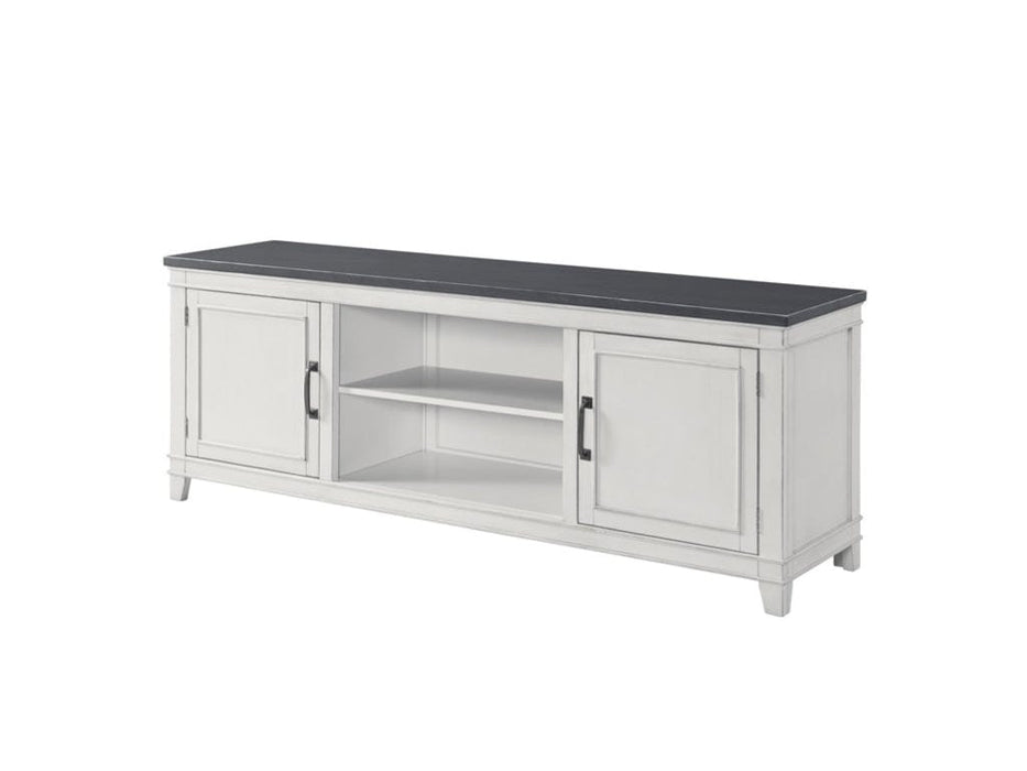 Del Mar White Wood TV Stand