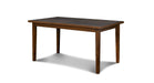 Dixon Brown Wood Standard Height 6pc Dining Table, Chair & Bench Set