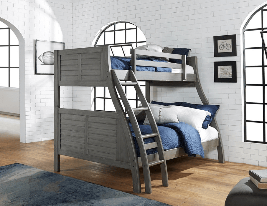 Easton Gray Wood Twin Over Full Bunk Bed