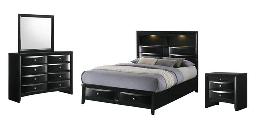 Fallon Black Wood Queen Bedroom Set