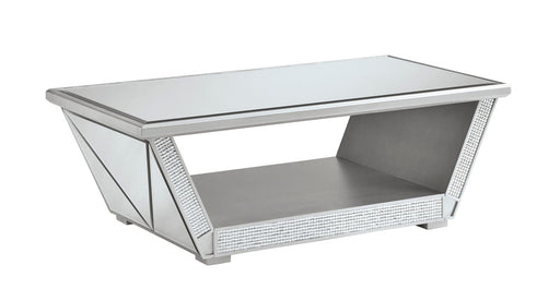 Fanmory Silver Mirrored Coffee Table