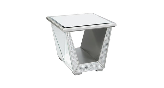 Fanmory Silver Mirrored End Table