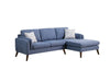 Founders Blue Fabric Sectional Sofa