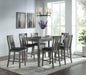 Glen Oaks Gray Wood And Upholstered Counter Height Dining Table & Cha