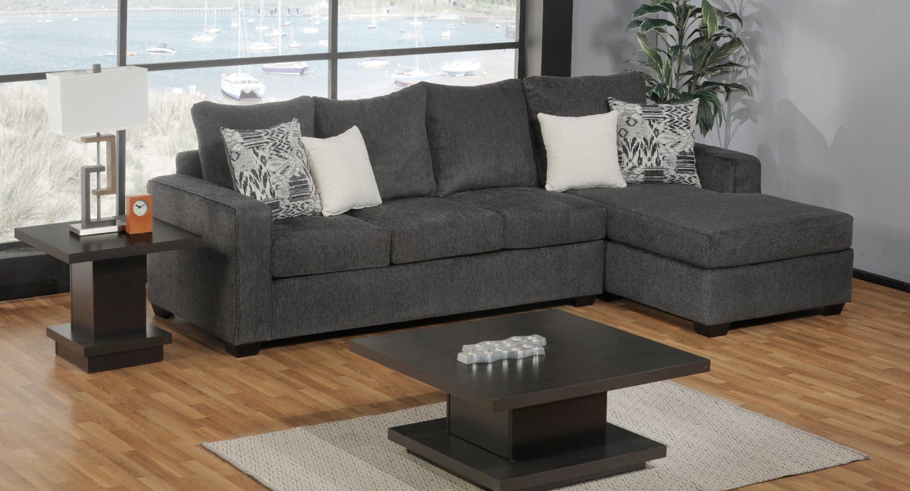 Glendale Gray Fabric Sectional Sofa