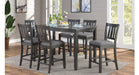 Glendale Gray Wood And Upholstered Counter Height 7pc Dining Table &