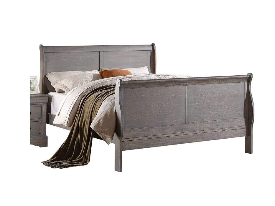 Gray Wood Full Bed