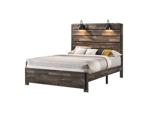 Gray Wood Queen Bed