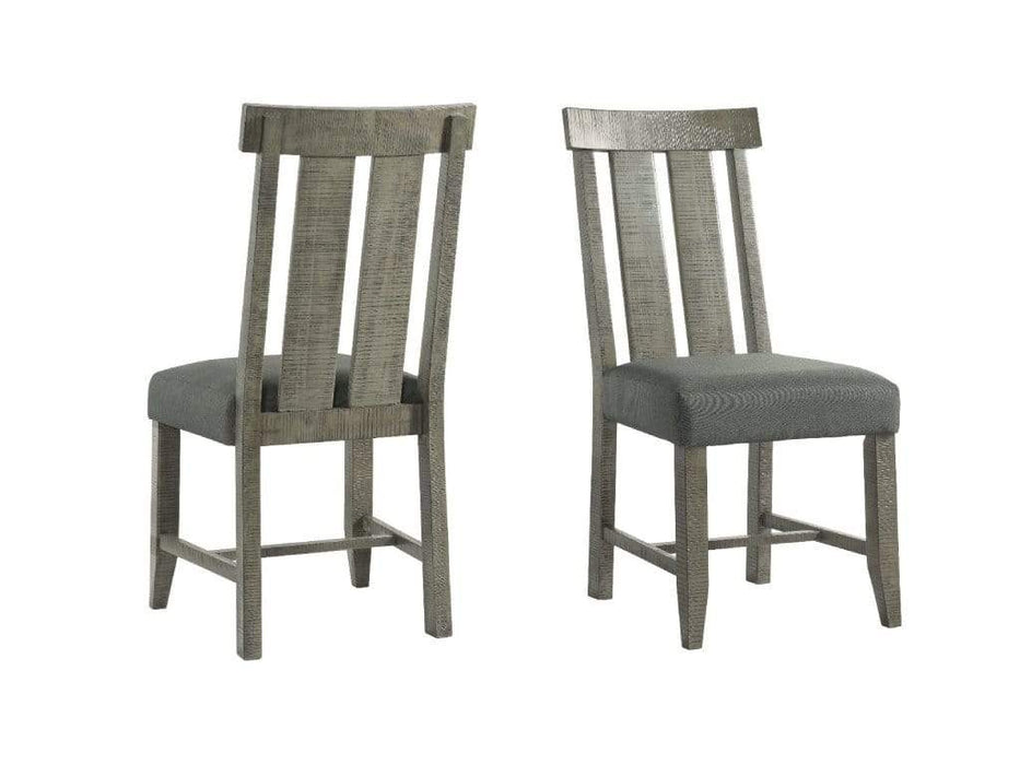 Gray Wood Standard Height 7pc Dining Table & Chair Set