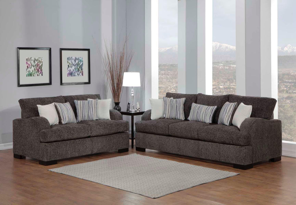 Haskel Gray Fabric Sofa