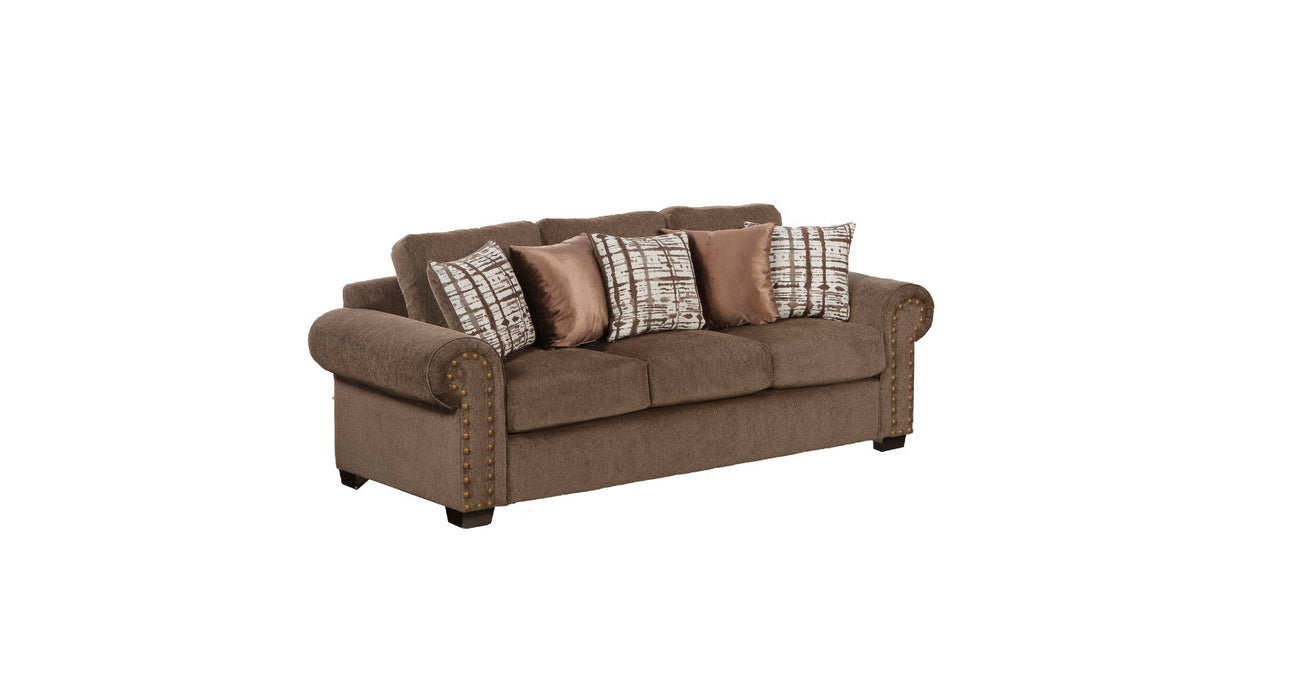 Irma Brown Fabric Sofa
