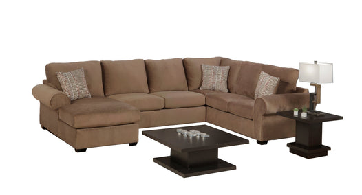 Jackson Brown Fabric Sectional Sofa