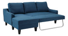 Jarreau Blue Fabric Sectional Sofa Bed