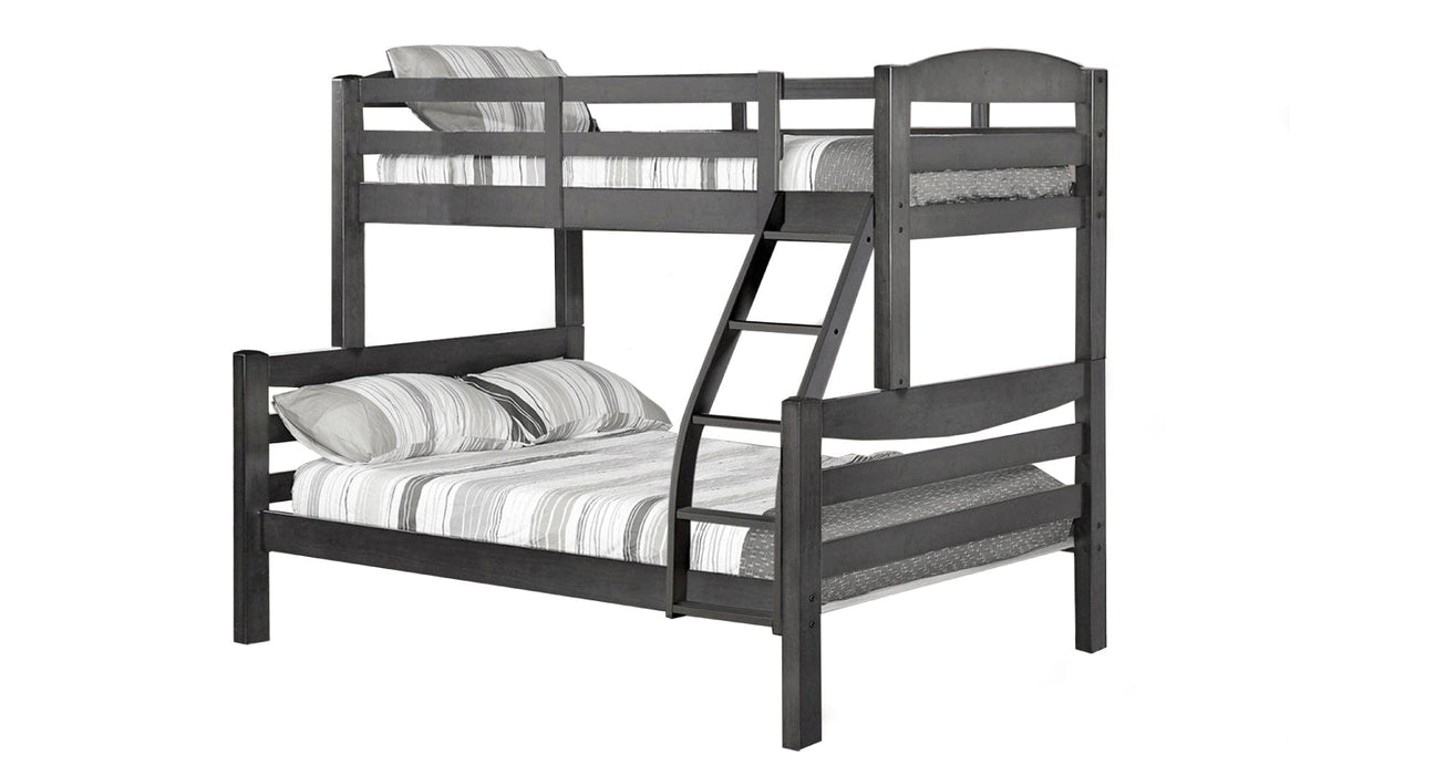 Juno Gray Wood Twin Over Full Bunk Bed