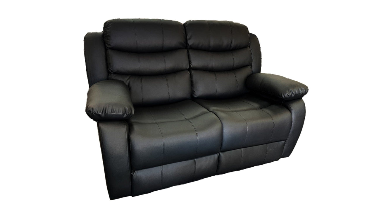 Kaiser Black Faux Leather Living Room Set