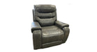 Kingsley Gray Faux Leather Power Recliner