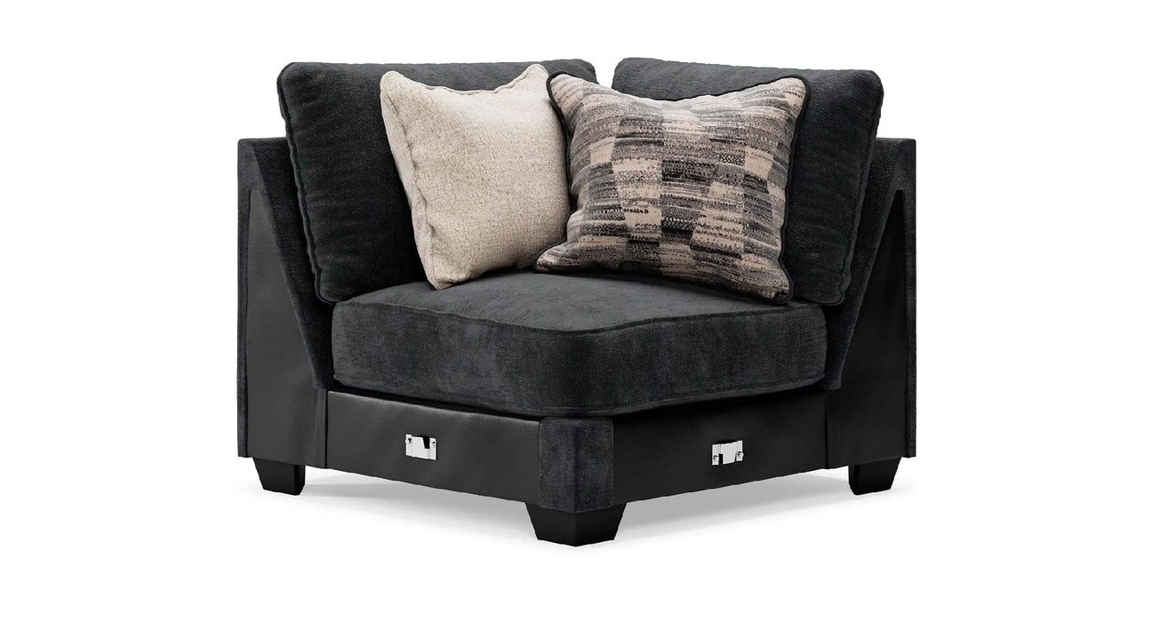 Lavernett Gray Fabric Sectional Sofa