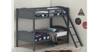 Littleton Gray Wood Twin Over Twin Bunk Bed