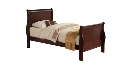 Louis Philippe Brown Wood Twin Bed