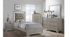 Lyssa Brown Wood And Upholstered Twin Bed