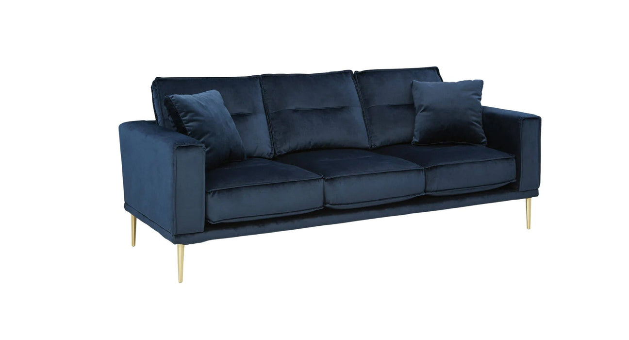 Maclearly Blue Polyfiber Living Room Set