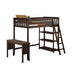 Max and Lily Brown Wood Twin Bunk Bed