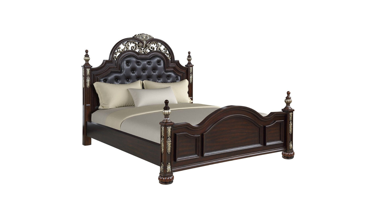 Maximus Brown Wood Queen Bed
