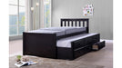 Mayace Brown Wood Twin Bed & Trundle