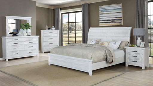 Maybelle White Wood California King Bedroom Set