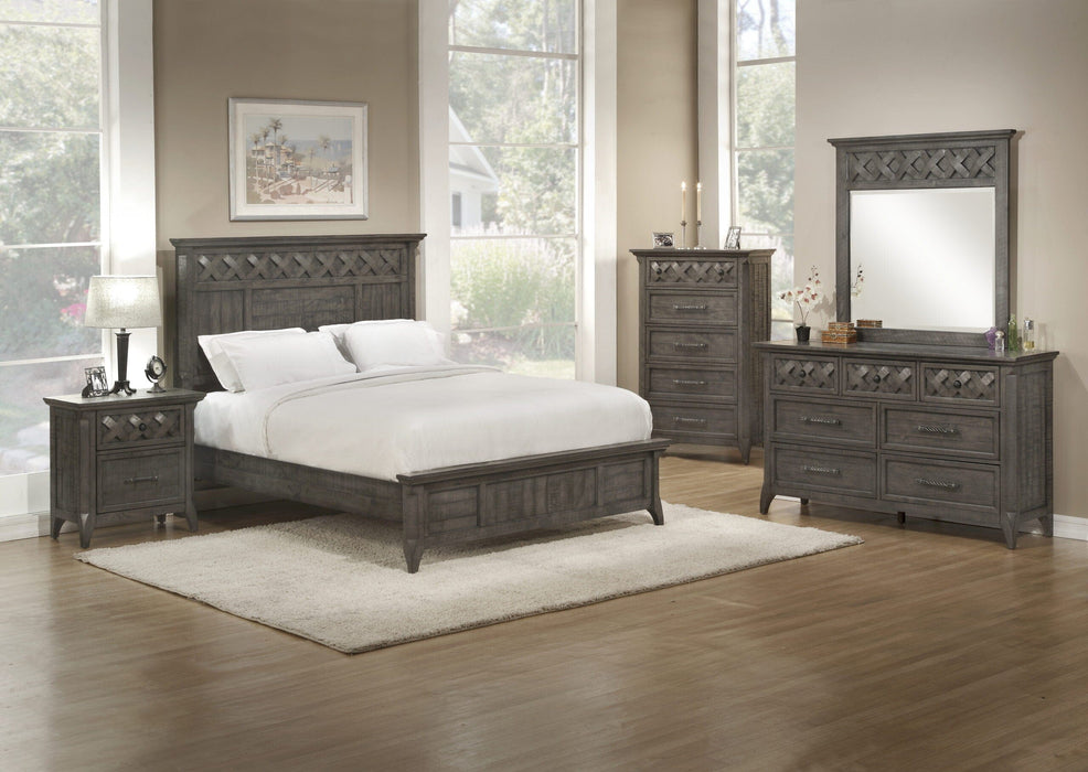 Mendocino Gray Wood California King Bedroom Set