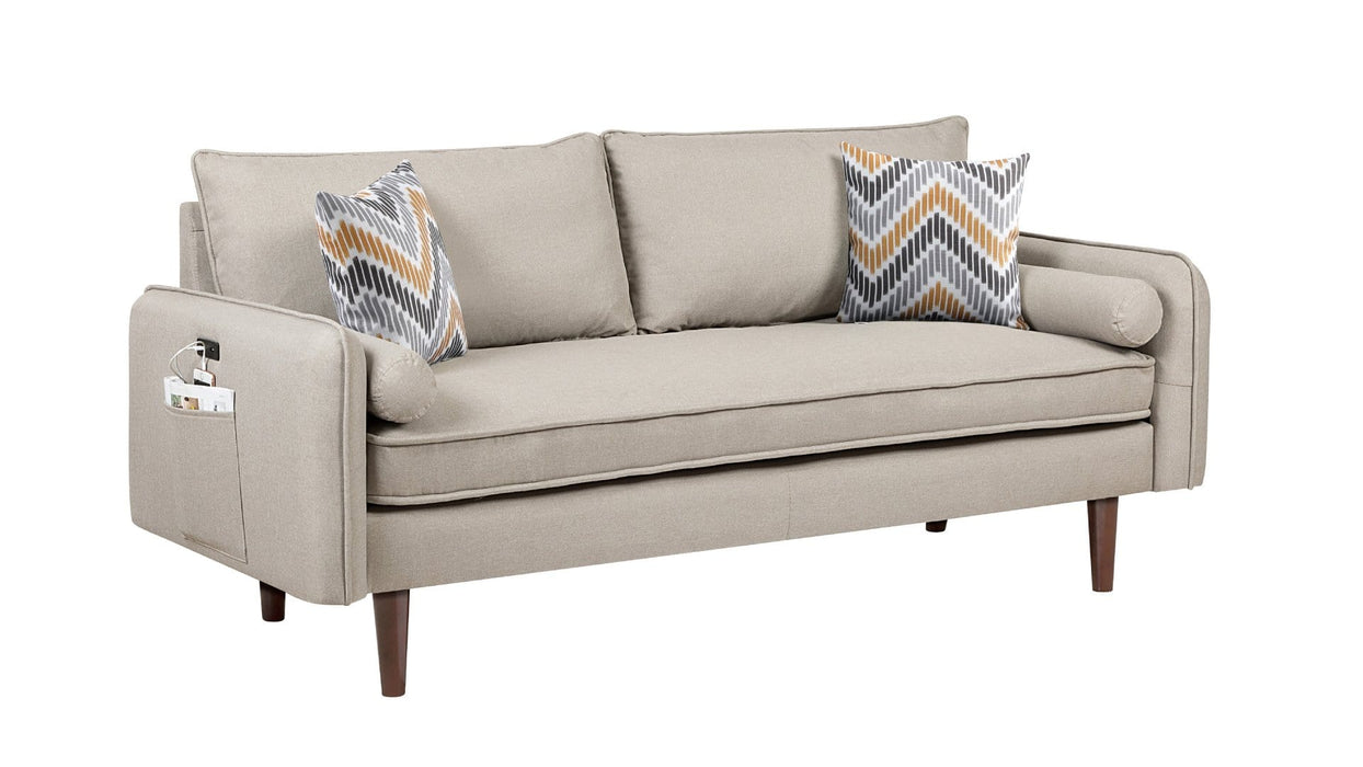 Mia Beige Upholstered Sofa