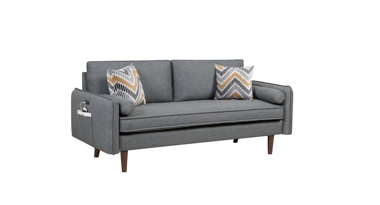 Mia Gray Fabric Sofa