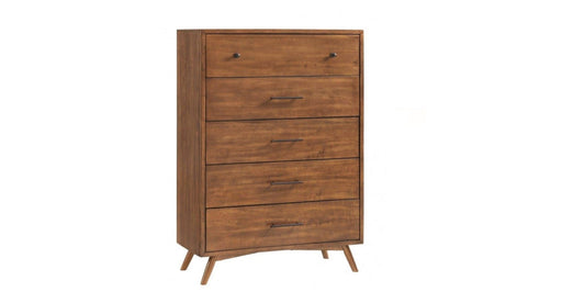 MidCentury Modern Brown Wood Chest Of Drawers