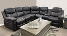Osaka Brown Faux Leather Sectional Sofa