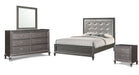 Park Imperial Silver Wood And Upholstered Queen Bedroom Set