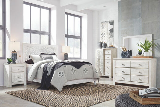 Paxberry White Wood Full Bedroom Set