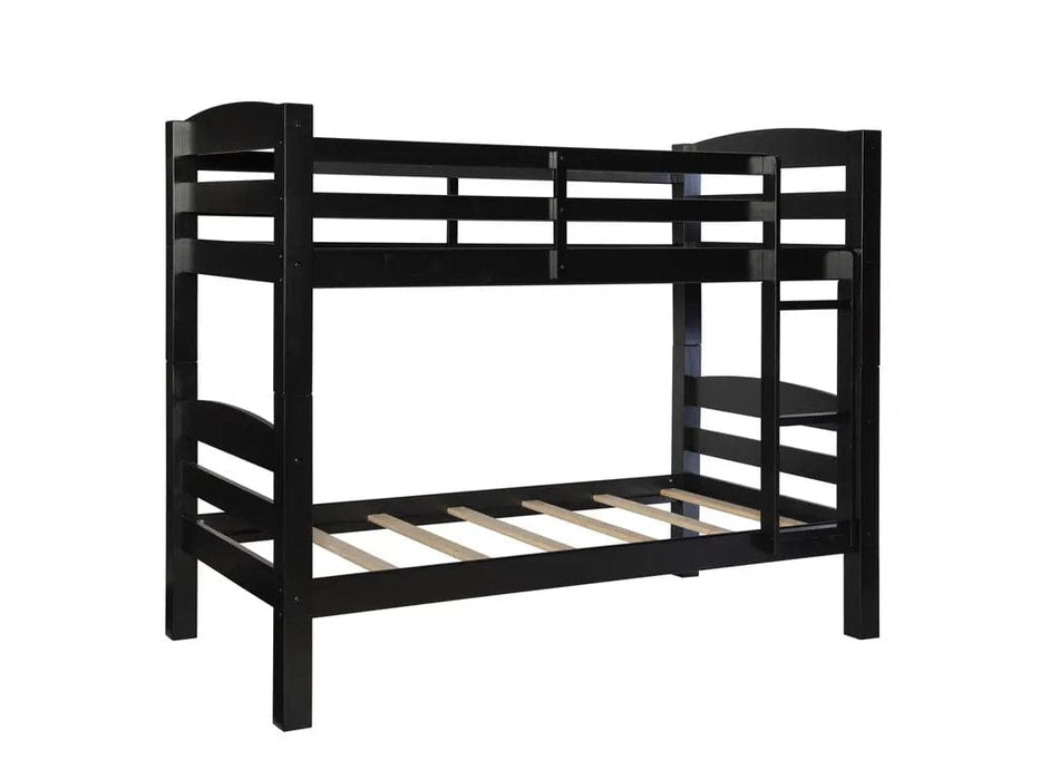 Porter Black Wood Twin Over Twin Bunk Bed