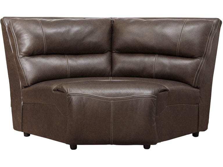 Ricmen Brown Faux Leather Power Recliner Sectional