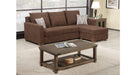 Rockford Brown Fabric Sectional Sofa
