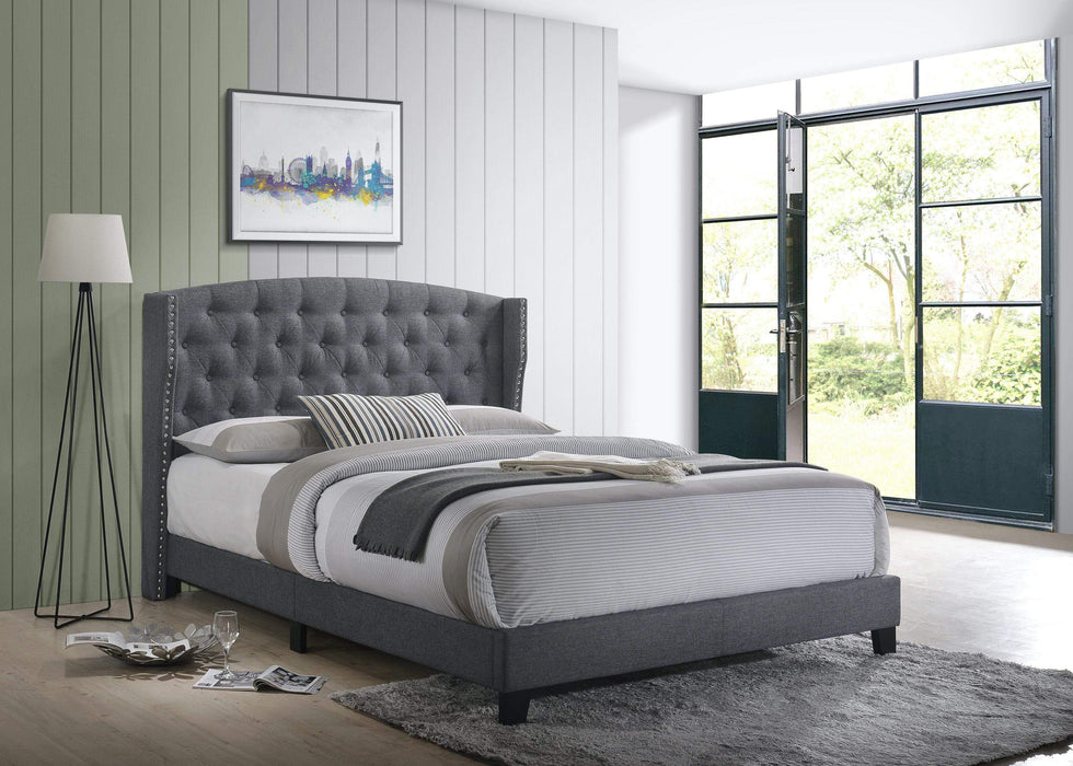 Rosemary Gray Upholstered Full Bed