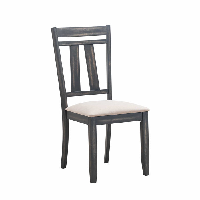 Santa Cruz Gray Wood And Upholstered Standard Height Dining Chair