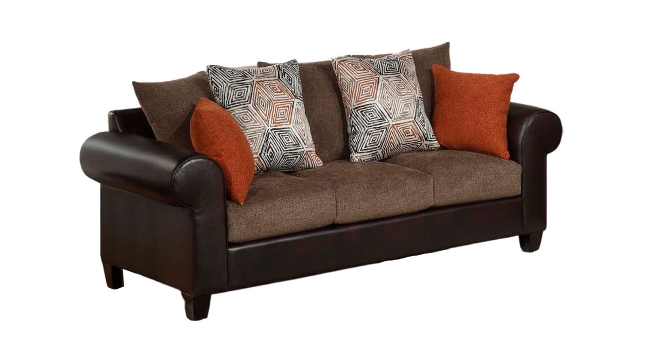 Siesta Brown Fabric Sofa