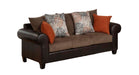 Siesta Brown Fabric Sofa