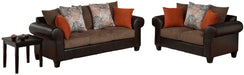 Siesta Brown Fabric Sofa Bed & Loveseat Set