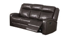 Solo Brown Faux Leather Power Reclining Sofa
