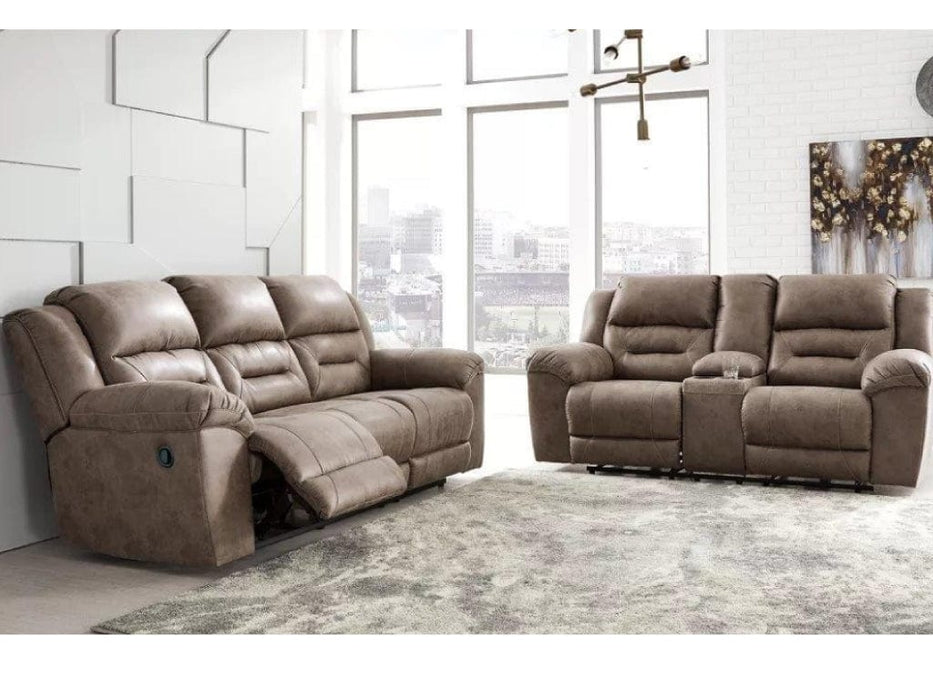 Stoneland Brown Fabric Living Room Set