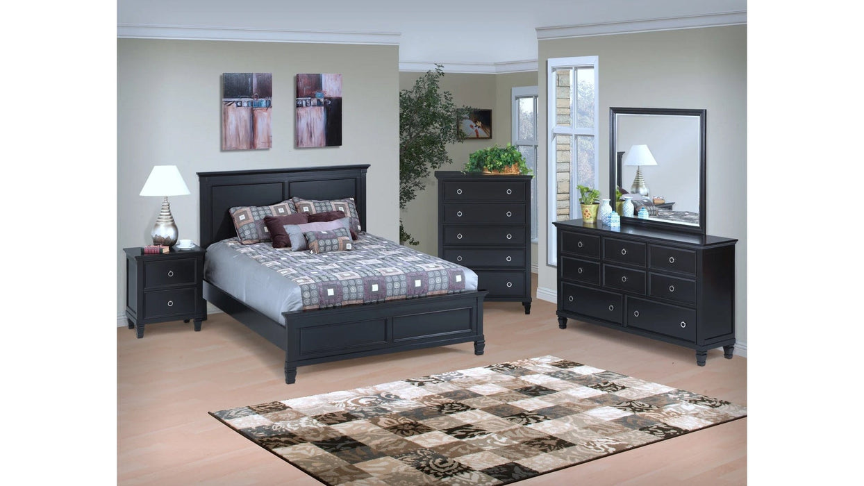 Tamarack Black Wood Queen Bedroom Set
