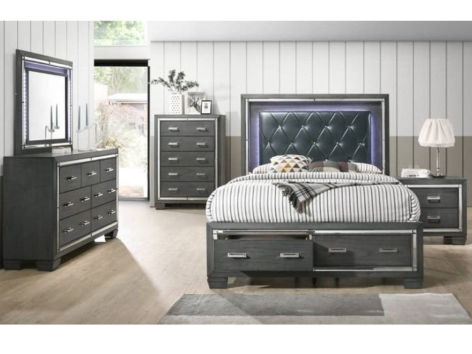 Titanium Gray Wood Queen Bedroom Set