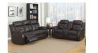 Troy Brown Faux Leather Power Reclining Sofa & Loveseat Set